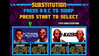 NBA Jam: Tournament Edition (Sega Genesis)- Magic Gameplay 1/2