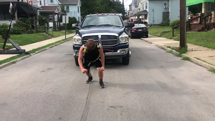 Cecil Chase pulling Dodge Truck @cecilsdad on TikTok