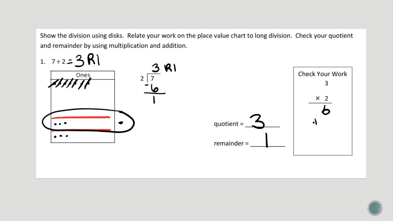 Division Using Place Value Chart