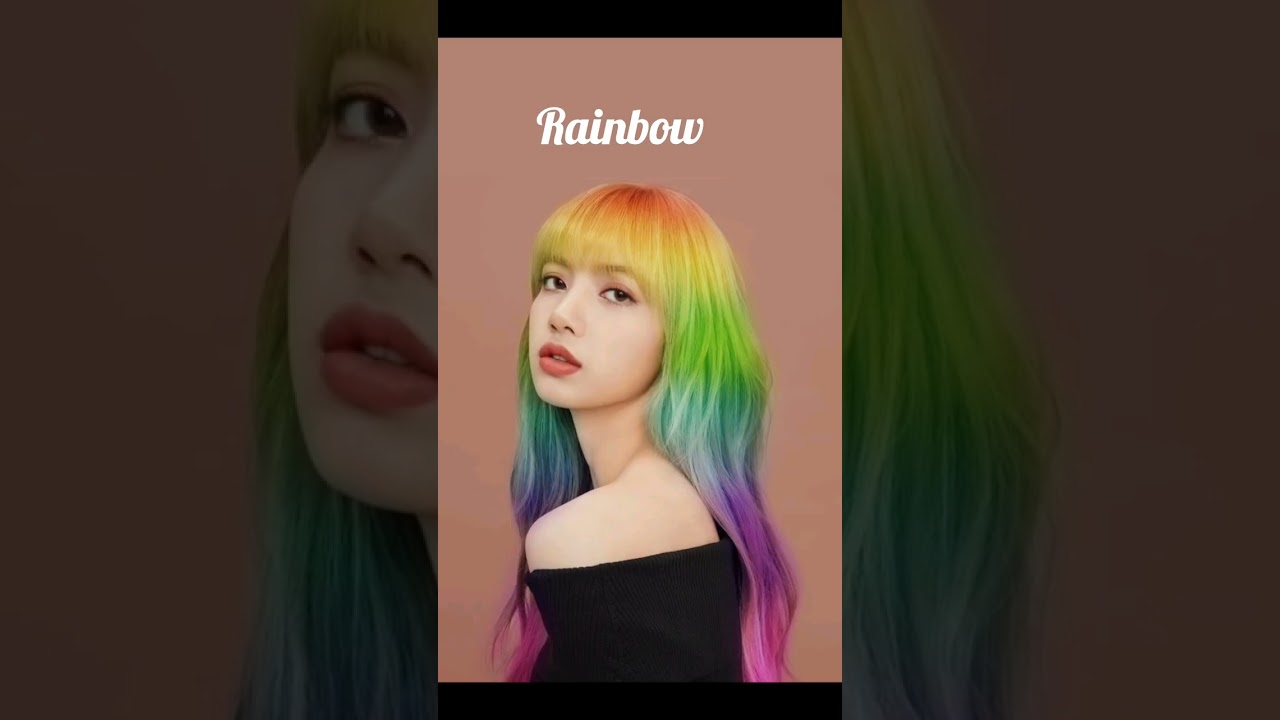 Blackpink Lisa In different hair colours 