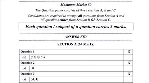 isc semester 1 maths answer key | isc mathematics answer key | isc class 12 maths semester 1