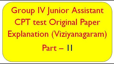 Vizianagaram GROUP 4 CPT Paper Explanation - PART 2/APPSC/CPT/COMPUTER PROFICIENCY TEST