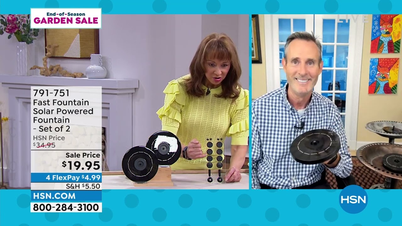 Fast Fountain Solar Powered Fountain  Set of 2