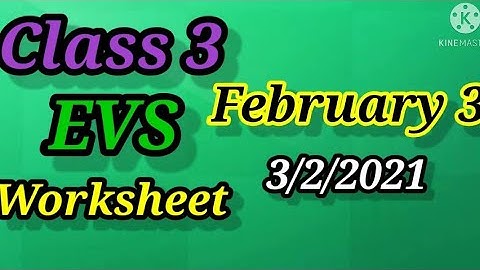 STD 3/EVS/ VICTERS CLASS WORK SHEET/FEBRUARY/ 3 /2021/