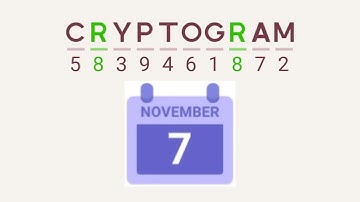 Cryptogram Daily Challenge November 7 2024 - 