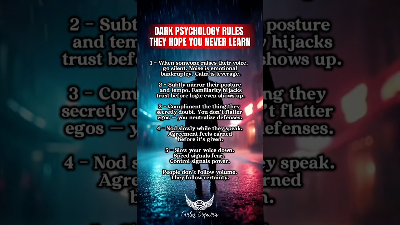 DARK PSYCHOLOGY RULES THEY HOPE YOU NEVER LEARN! #fyp #darkpsychology #foryou #motivation