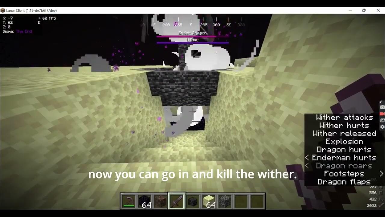 How to trap the wither in the end. Minecraft 1.19 YouTube