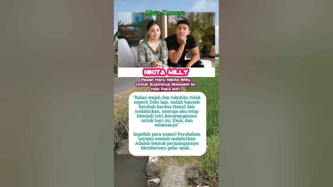 Pesan. Haru Nikita Willy Untuk Suaminya #fypシ゚viral #update #reels #artis #nikitawilly #video