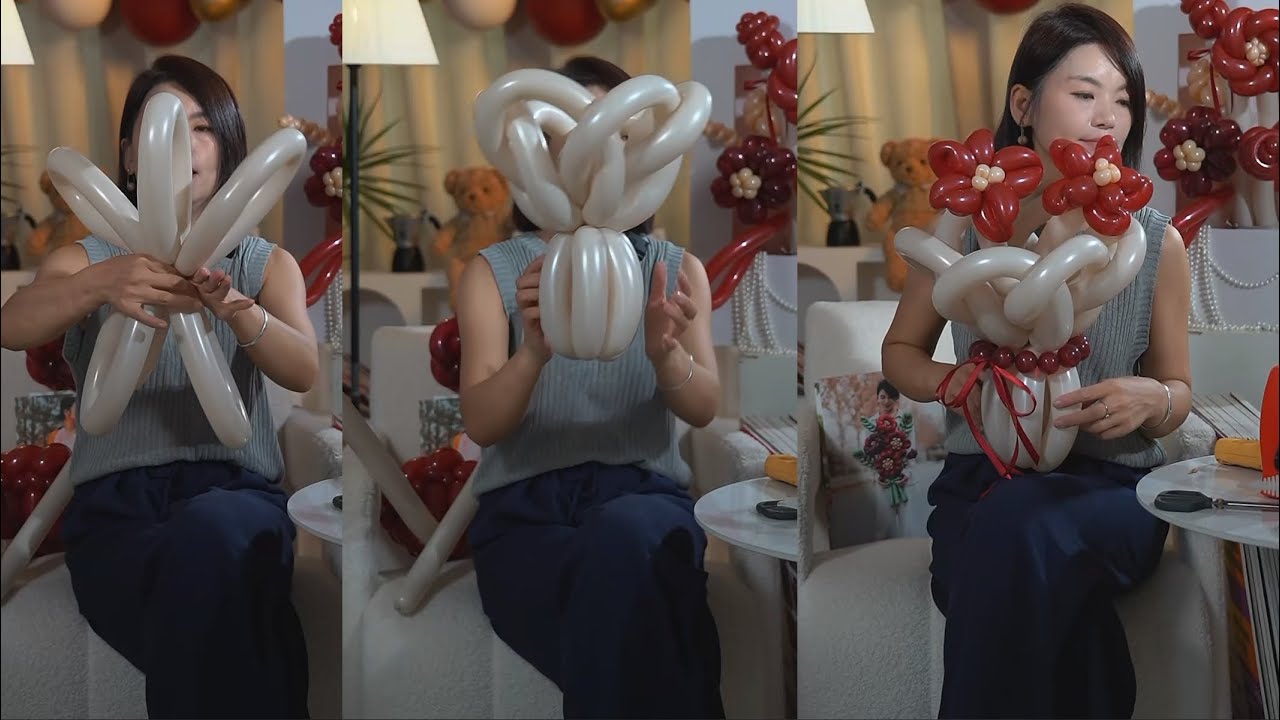How to make Balloon Flower | DIY Flower Balloon | Balloon Distortion | Partyballoons