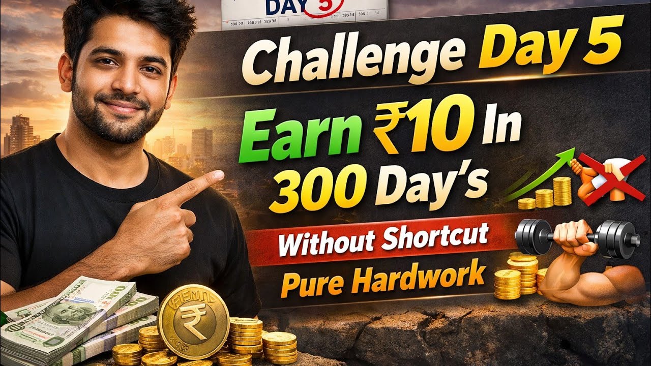 Challange Day 5 💵 Earn ₹10 Lakh In 300 Day's || 