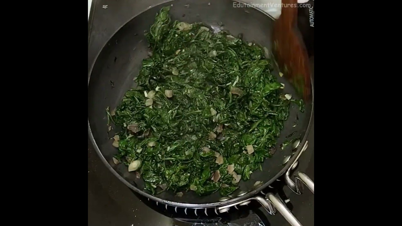 Katalansk spinatsaus | Hvordan lage enkel sautert spinat | Katalansk stil spinat | Sautert spinat