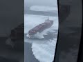 Container ship in absolute chaos during monster wave attack #maritime #disaster #storm