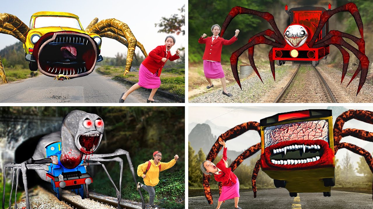 CHOO-CHOO CHARLES VS THOMAS SCARY VS CAR EATER VS BUS EATER - In real