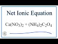 Net Ionic Equations and Spectator Ions