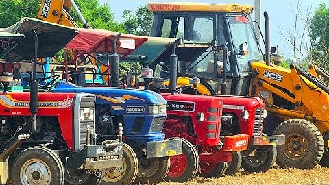 JCB 3dx Backhoe Loading Mud in Mahindra Arjun 605 | Swaraj | Eicher #jcbvideo #tractorvideo #jcb3dx