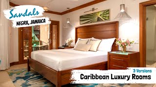 Caribbean Oceanview Luxury Rooms OL, WOL, LX | Sandals Negril Jamaica | Walkthrough Tour \& Review 4K