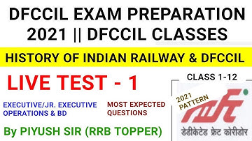 History of Indian Railways and DFCCIL/dfccil 2021/executive operations and bd/dfccil preparation