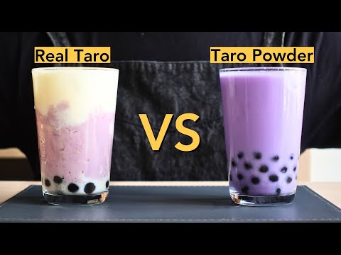 Taro Milk Bubble Tea Recipe with Real Taro or Powder