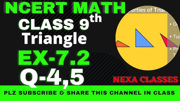 Ex-7.2 Q-4,5 | Chapter 7 | Triangles | Class 9th NCERT Math |
