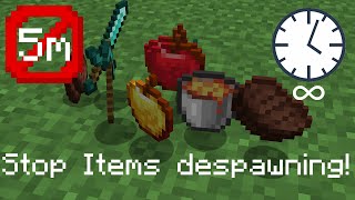 How to STOP items despawning in Minecraft 1.12 - 1.18.2!