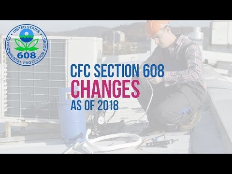 EPA 608 CFC Changes 2018  2019