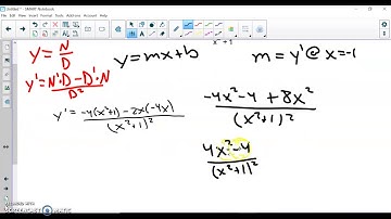 tangent line quotient rule