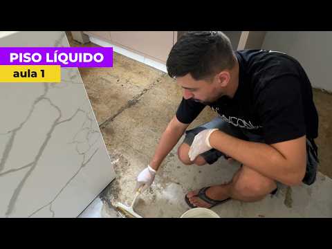 Como fazer piso de cimento queimado líquido - aula 1