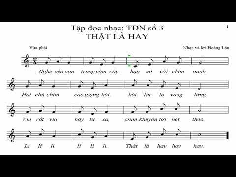 Video Tập đọc nhạc số 3 lớp 6 | Thật là hay | TĐN số 3 lớp 6 - youtube