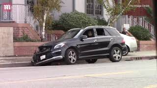 The aftermath of William Shatter's car crash in Los Anglais