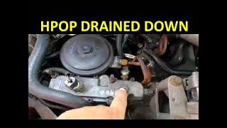 HPOP Drained down.  Crank, No start.