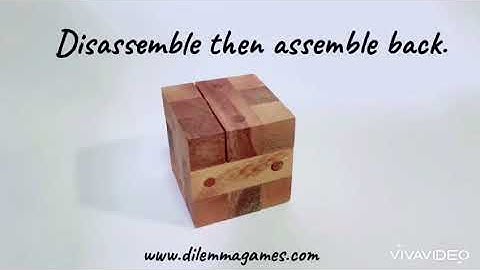 NAILS CUBE, a wooden brain teaser Interlocking puzzle solution by DILEMMA GAMES