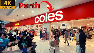 Coles Supermarket Walking Tour Perth, Western Australia 4K