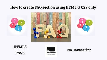 HTML & CSS Tutorial: Building an Interactive FAQ Section for Your Website | FAQ from Scratch | No JS