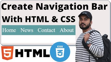 How to Create Navigation Bar with HTML & CSS Bangla |HTML & CSS Bangla Tutorial || Web Design Bangla
