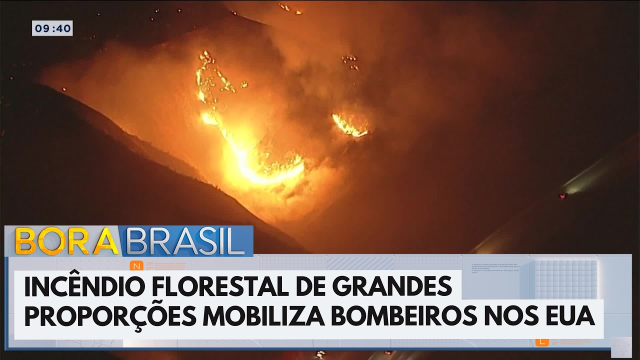 Incêndio florestal atinge mais de 800 hectares nos EUA