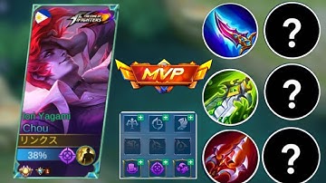 TOP GLOBAL CHOU BEST ONE HIT BUILD & EMBLEM 2022 - MLBB