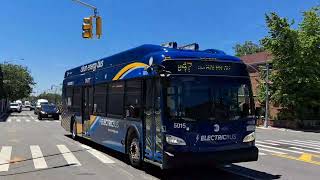 [Exclusive!]:Bed-Stuy bound 2024 New Flyer XE40 'Xcelsior' CHARGE NG electric bus [5015] on the B47