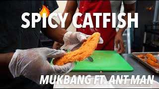 Spicy Fried Catfish Mukbang 🔥