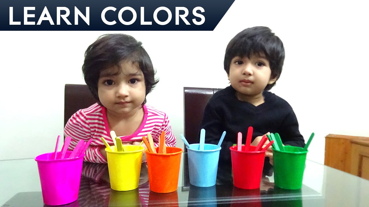 Learning Colors For Children - Color Cup Sorting A Toddler Learning ...