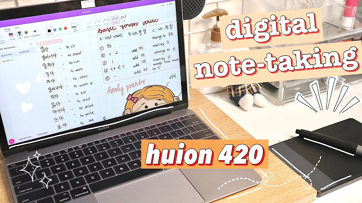 Digital Note-Taking in Microsoft OneNote using Huion 420 Pen Tablet 🖊 | emmy lou