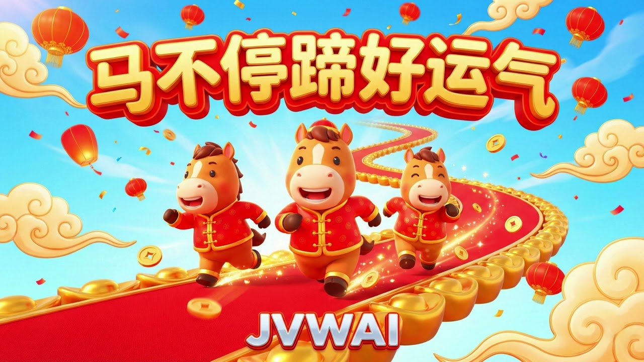 2026新年歌 马年新年歌 | JVWAI - 马不停蹄好运气 [Official Audio] 听了这首好运一整年！Huat Ah! 🐎✨