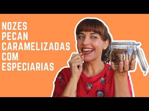 Nozes pecan caramelizadas com especiarias