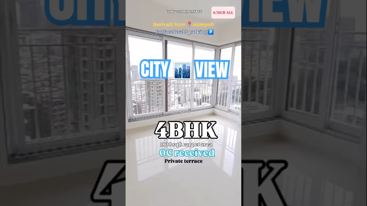 Luxrious 4bhk balcony with private terrace apartment in Borivali West prime location 