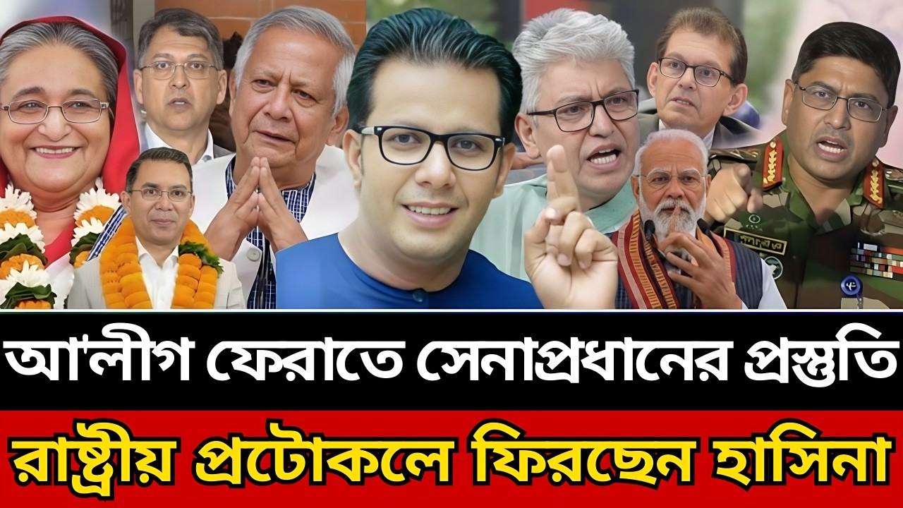 আ'লীগ ফেরাতে সেনাবাহীনির গোপন প্রস্তুতি | রাষ্ট্রীয় প্রটোকলে ফিরছেন হাসিনা | Masud Kamal Talk Show