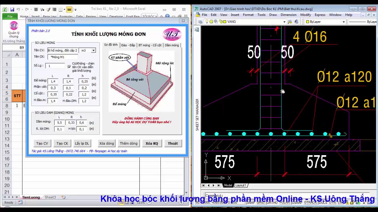 Thực hành Bóc Khối lượng bằng phần mềm – Bài 3