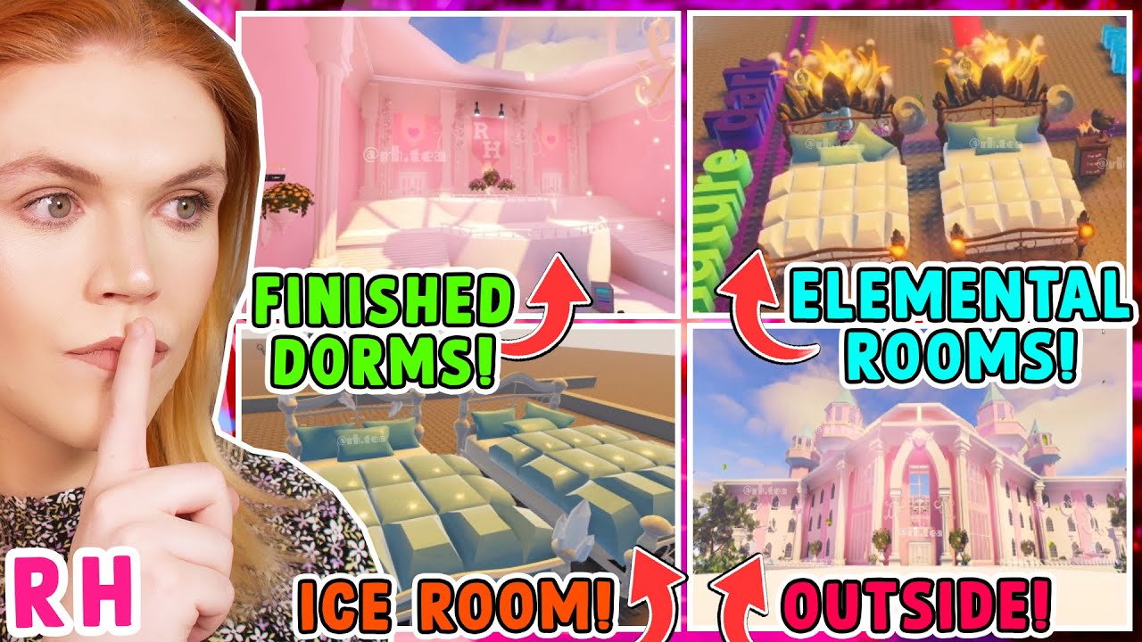 DORM Building FINISHED! ELEMENT FURNITURE, Cloud LIGHTS & MORE! 🏰 Royale  High TEA 