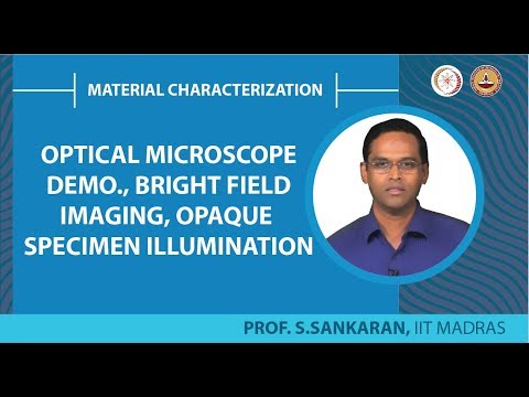 Optical microscope demo., Bright field imaging, opaque specimen illumination