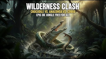 Crocodile vs Giant Python & Venomous Snake | Deadly Jungle Clash