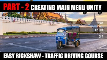 Creating Main Menu In Unity Using Easy Main Menu #2 | Rikshaw Simulator Game Course In Urdu / Hindi