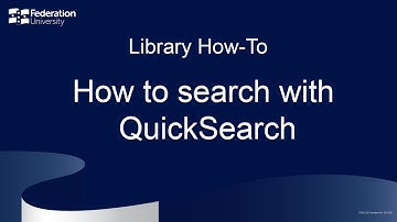 How to search with QuickSearch